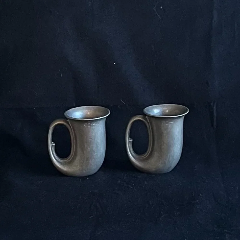 Vintage Stamped Pewter Horn-Shaped Tankard* - Picture 3 of 7